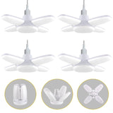 Charkee 25W Cool Day Mini fan Blade 4 Leaf Foldable LED Bulb with Angle Adjustable Ceiling Lights Home Pack of 4
