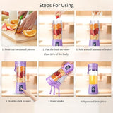 USB Portable Juicer Blender – Rechargeable Mini Mixer for Travel