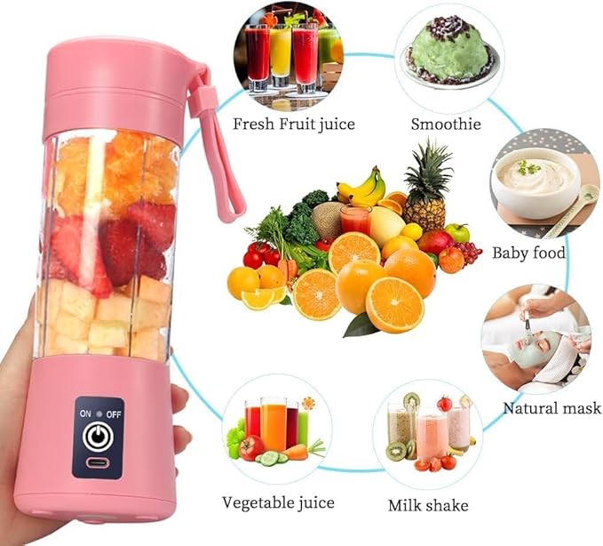 USB Portable Juicer Blender – Rechargeable Mini Mixer for Travel