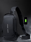 Anti-Theft Sling Bag With A USB Charging Cable