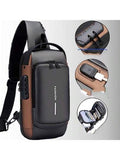 Anti-Theft Sling Bag With A USB Charging Cable
