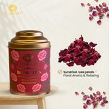 Aarush Rose Tea & Blue Tea Combo | Natural Flower Tea | Supports Relaxation, Skin Glow & Detox | Caffeine-Free Herbal Tea