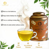 Aarush Chamomile Tea | Supports Relaxation & Calm Routine | Naturally Caffeine | Sleep & Relaxation Blend (40gm)