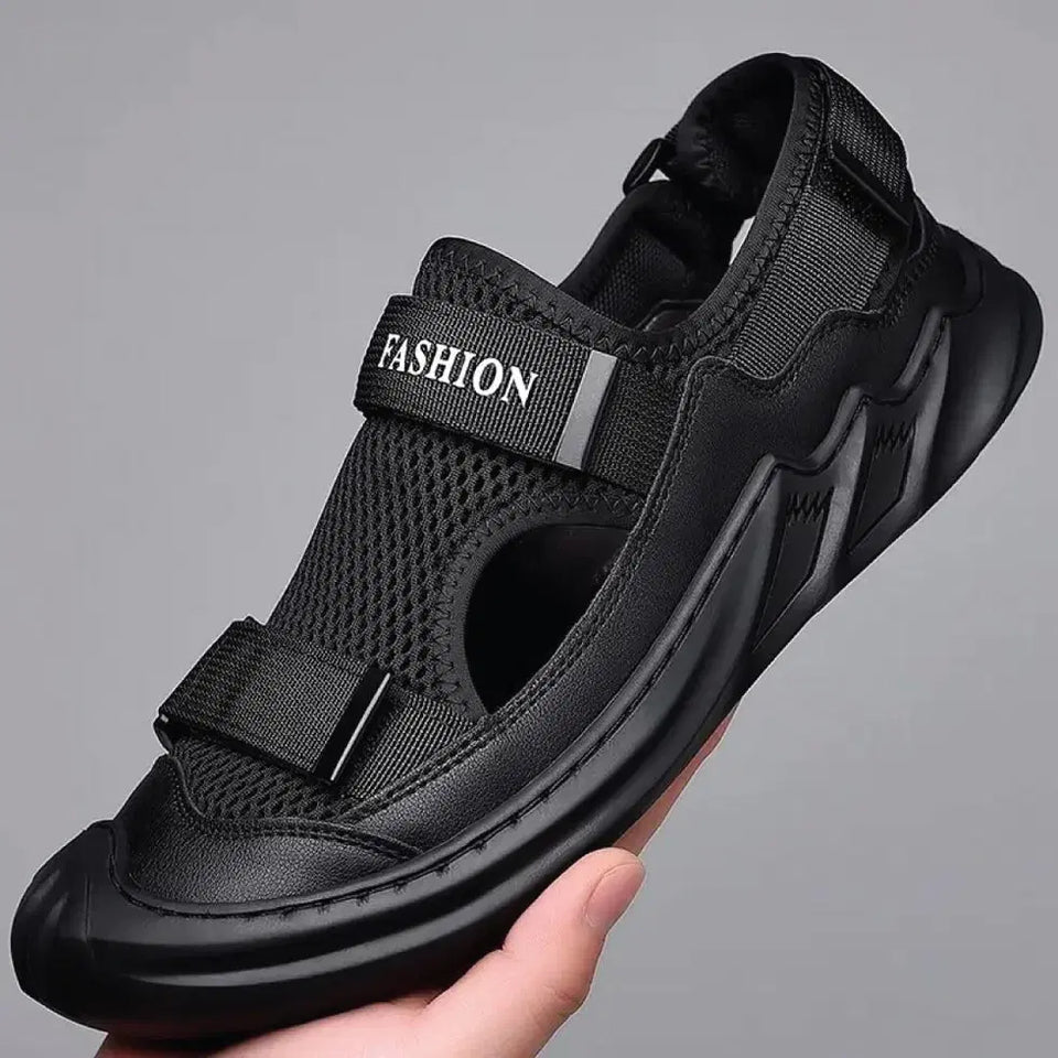 MENS ORTHOPAEDIC BLACK SANDALS