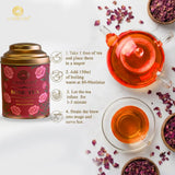 Aarush Rose Tea | Natural Antioxidants | Caffeine Free | Loose Rose Petals (40gm)