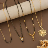 Combo Mangalsutra Ki Mala Design With Moti Chen Ladi Long and short Combo Set [ BUY 1 GET 3 FREE ]
