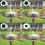 Solar Bird Bath Fountain Pump With 4 Nozzle, Free Standing Floating Solar Powered