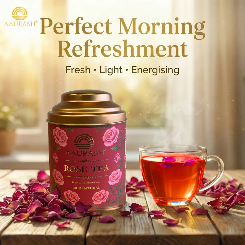 Aarush Chamomile Tea, Blue Tea & Rose Tea Combo | 100% Natural Flower Tea | Caffeine-Free Herbal Tea | Supports Relaxation, Better Sleep & Skin Health | Rich in Antioxidants