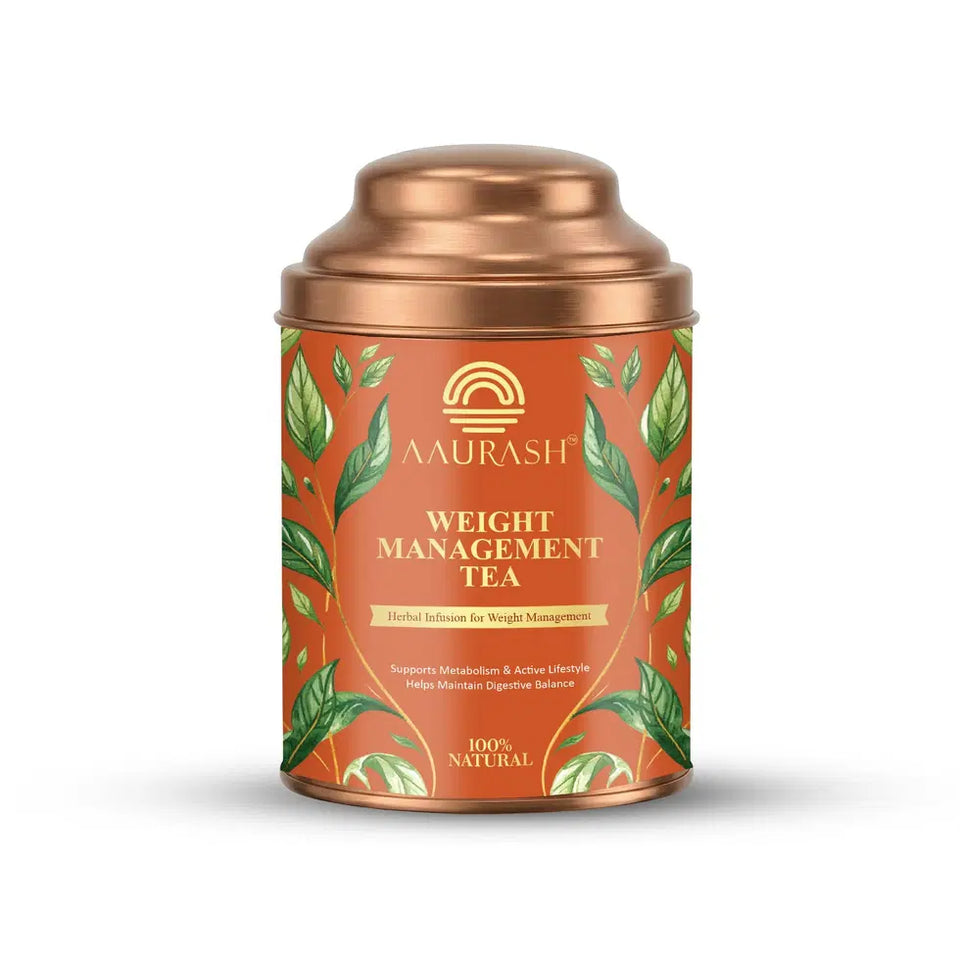 Aarush Weight Management Tea | Herbal Metabolism Support & Detox Blend | Supports Fat Metabolism & Digestive Wellness | Caffeine-Free Herbal Tea (60 Cups)