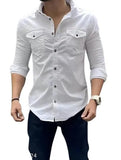 Men Cotton Blend Double Pocket Full Sleeves Shirt Pack of 1
