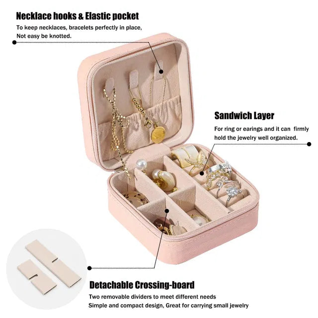 Rectangle Peach Leather Jewellery Box, For Gifting
